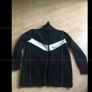 Black and white zip up limited brand sweater