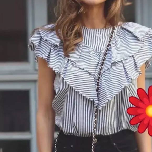 Zara Tops - Zara striped blouse M
