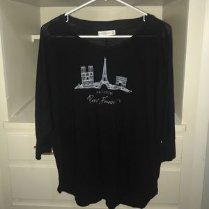 Abercrombie flowy short with Paris design