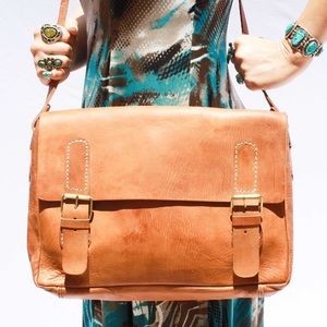 H/P🎉10/10 Leather Laptop Handmade Bag HM0012