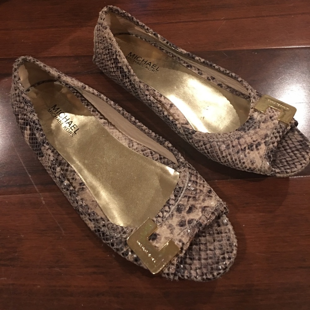 Michael Kors Peep Toe Flats