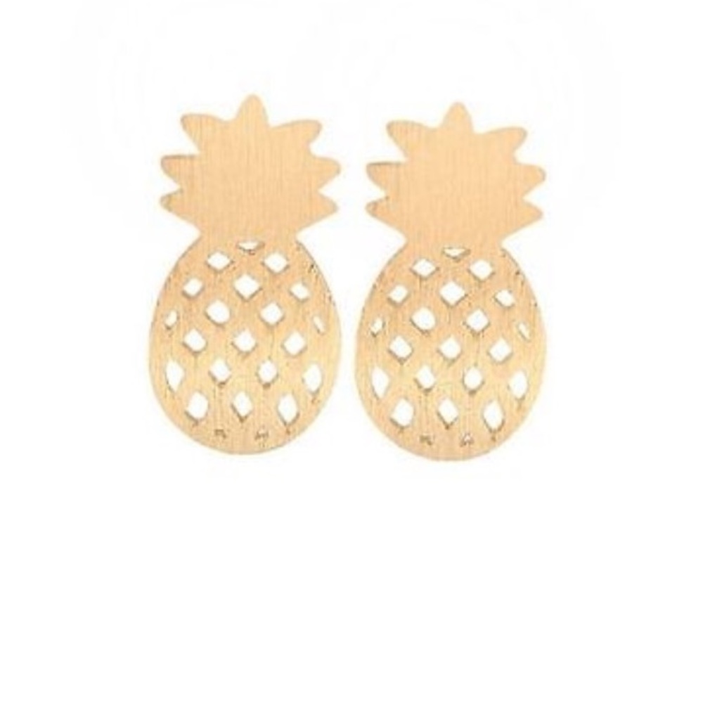 🍍👍🏻Gold Pineapple Earrings - Picture 1 of 1