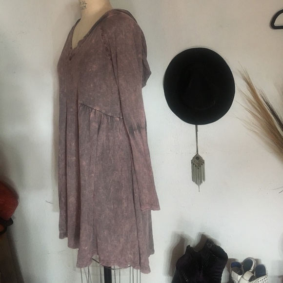 Distressed Mauvy Hoodie Dress!! ❤️ - Picture 2 of 3