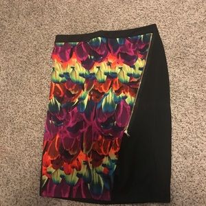 Worthington neon floral skirt