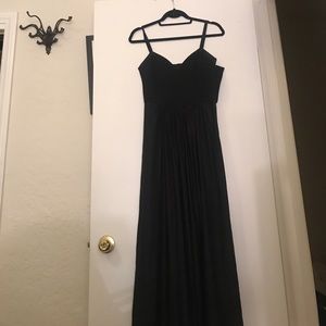 BCBGMazazaria black spaghetti strap gown - size 8