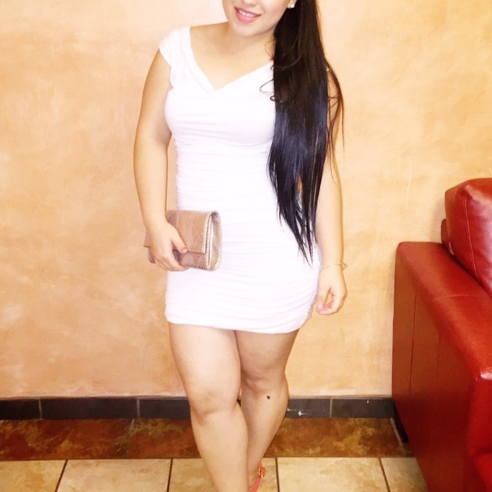 White off the shoulder dress