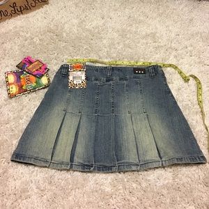 mudd jean skirt