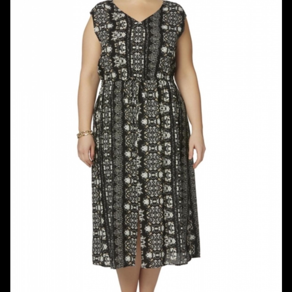 Tribal print sleeveless dress 🌺