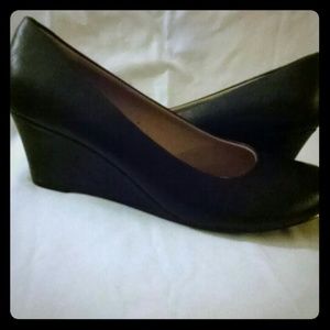 Forever Black Wedge Slip-ons