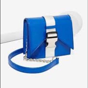 Nastygal blue buckle cross body purse