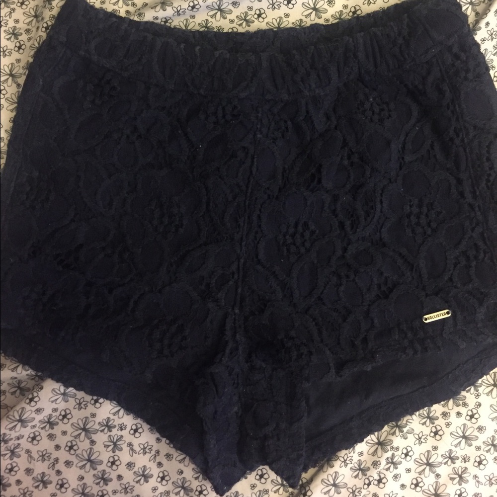 Crochet navy blue hollister shorts