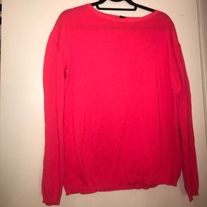 H&m hot coral pink sweater. -M