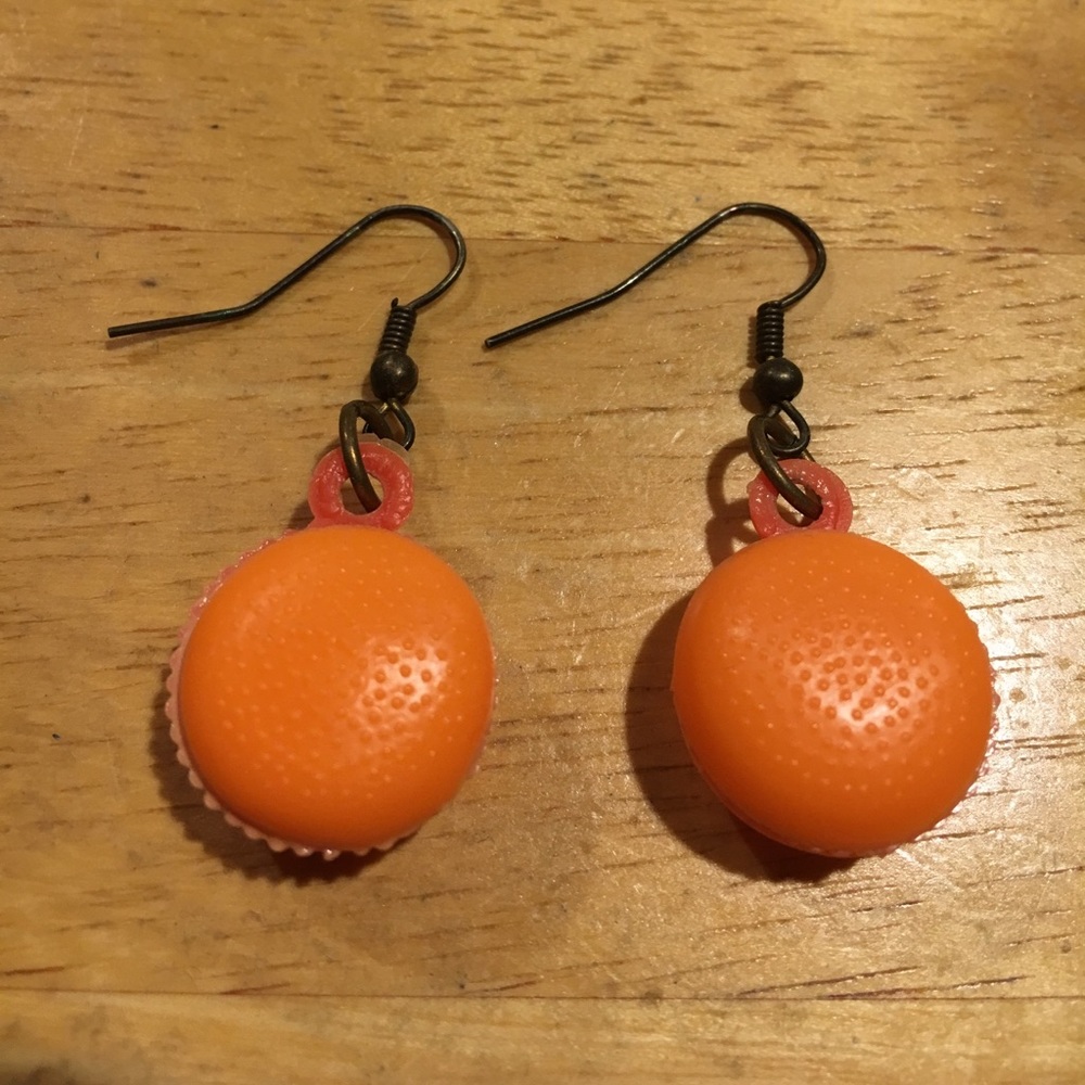 🍔 Hamburger Plastic Dangle Earrings