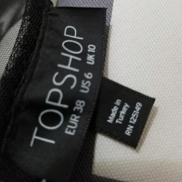 Topshop Mesh Overlay Dress* Black - Picture 2 of 6