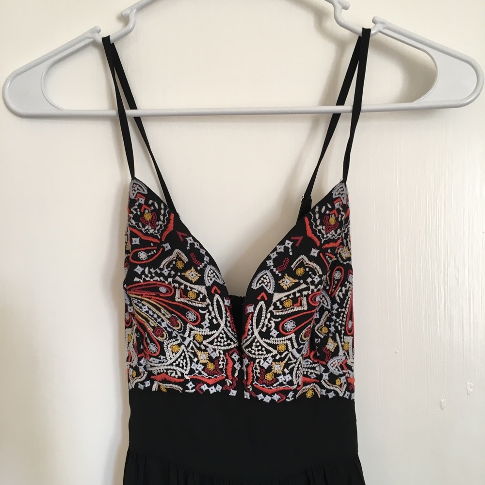 Embroidered Chest Maxi Dress
