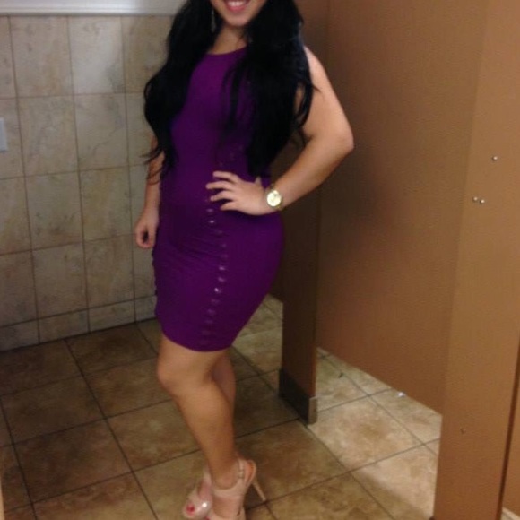 Purple studded dress - Picture 2 of 2