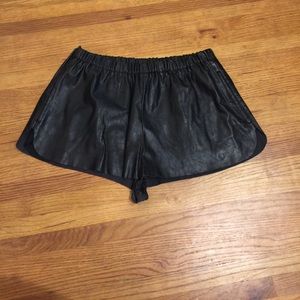 Faux Leather Shorts