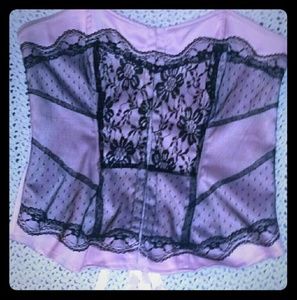 Pink/Black Lace Corset