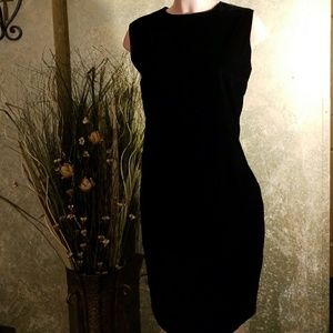 Talbot's Timeless Sleeveless Black Velvet Dress