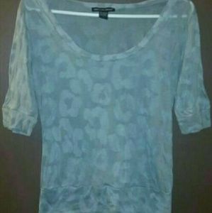 Wet Seal Grey Leopard Print Shirt