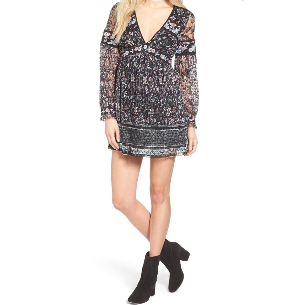 Free People Cherry Blossom Mini Dress size 10 & 6