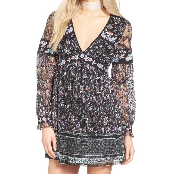 Free People Cherry Blossom Mini Dress size 10 & 6 - Picture 3 of 8