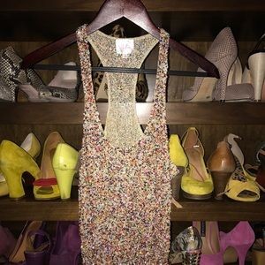 Parker beaded racerback tank