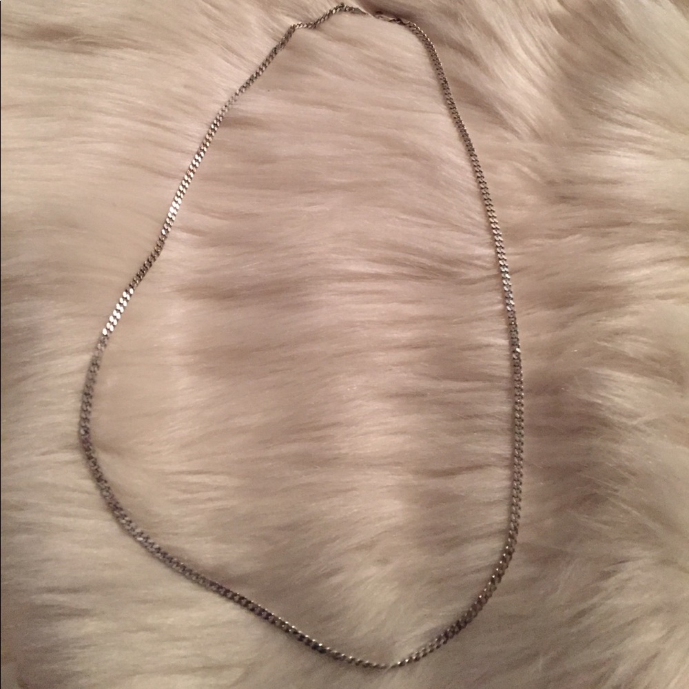 Silver Long Chain Necklace 24" Unisex
