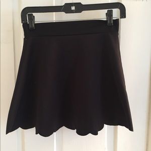 Black scalloped skirt