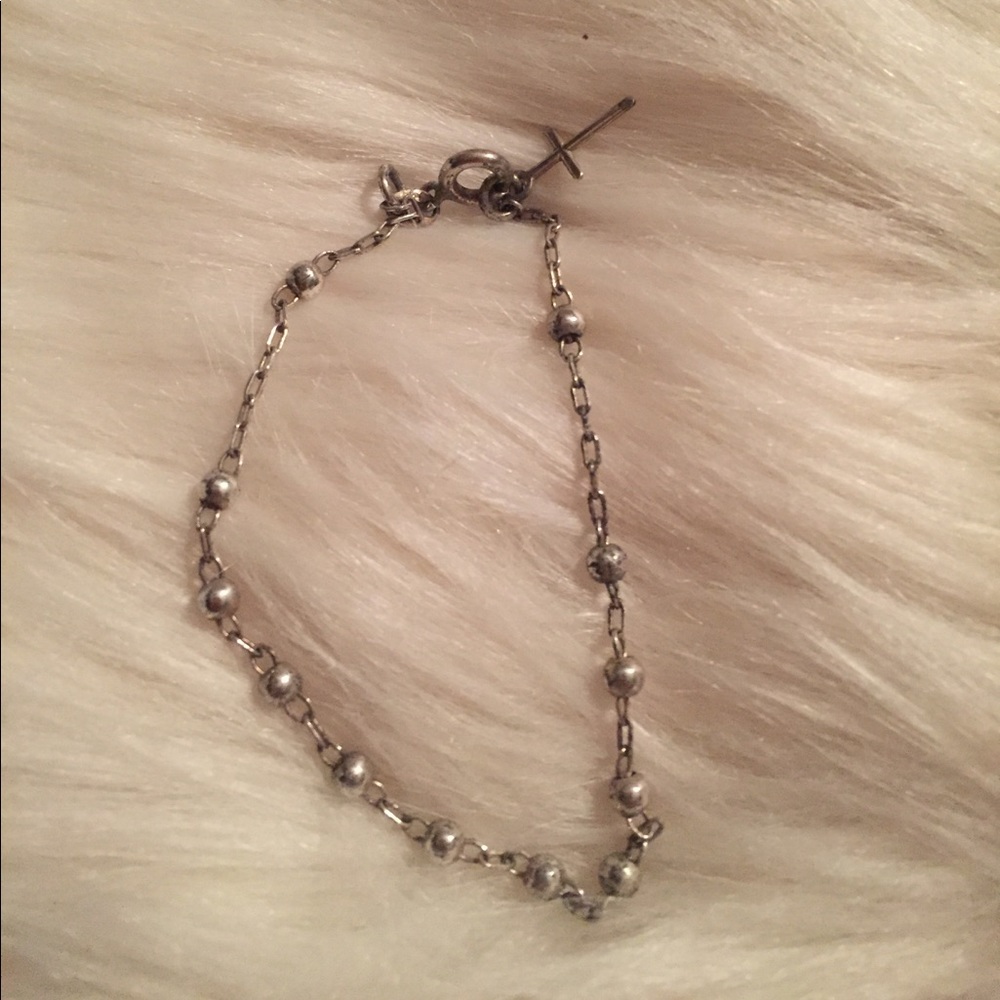 Silver Cross Charm Bracelet