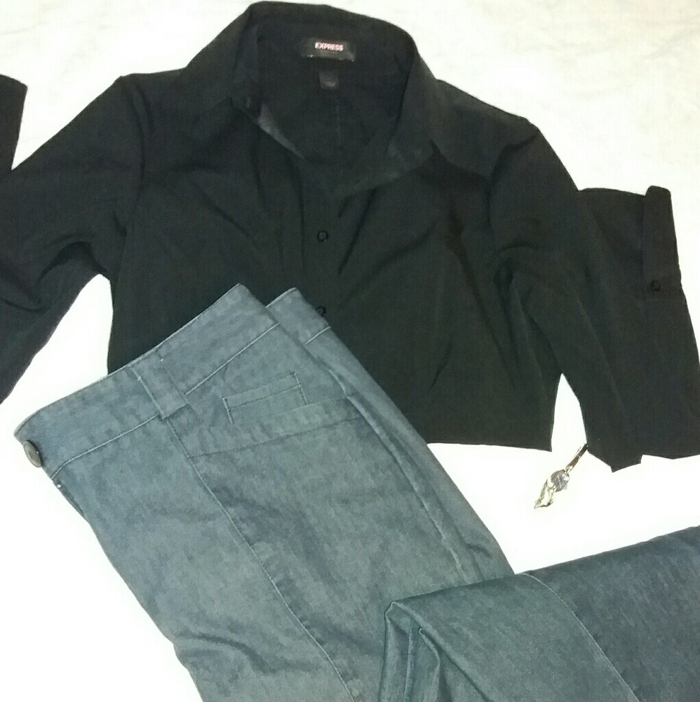 Express black dress shirt
