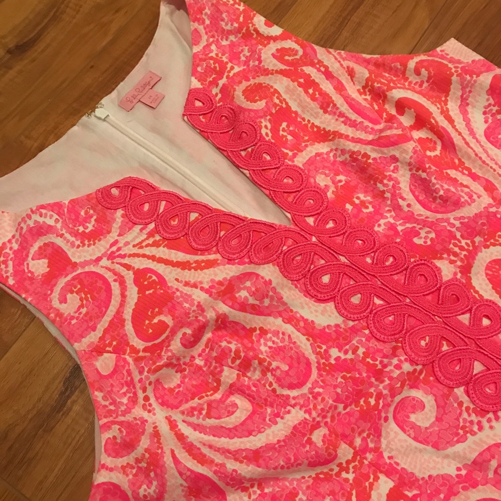 Lilly Pulitzer Pink & White Ryder Shift Dress