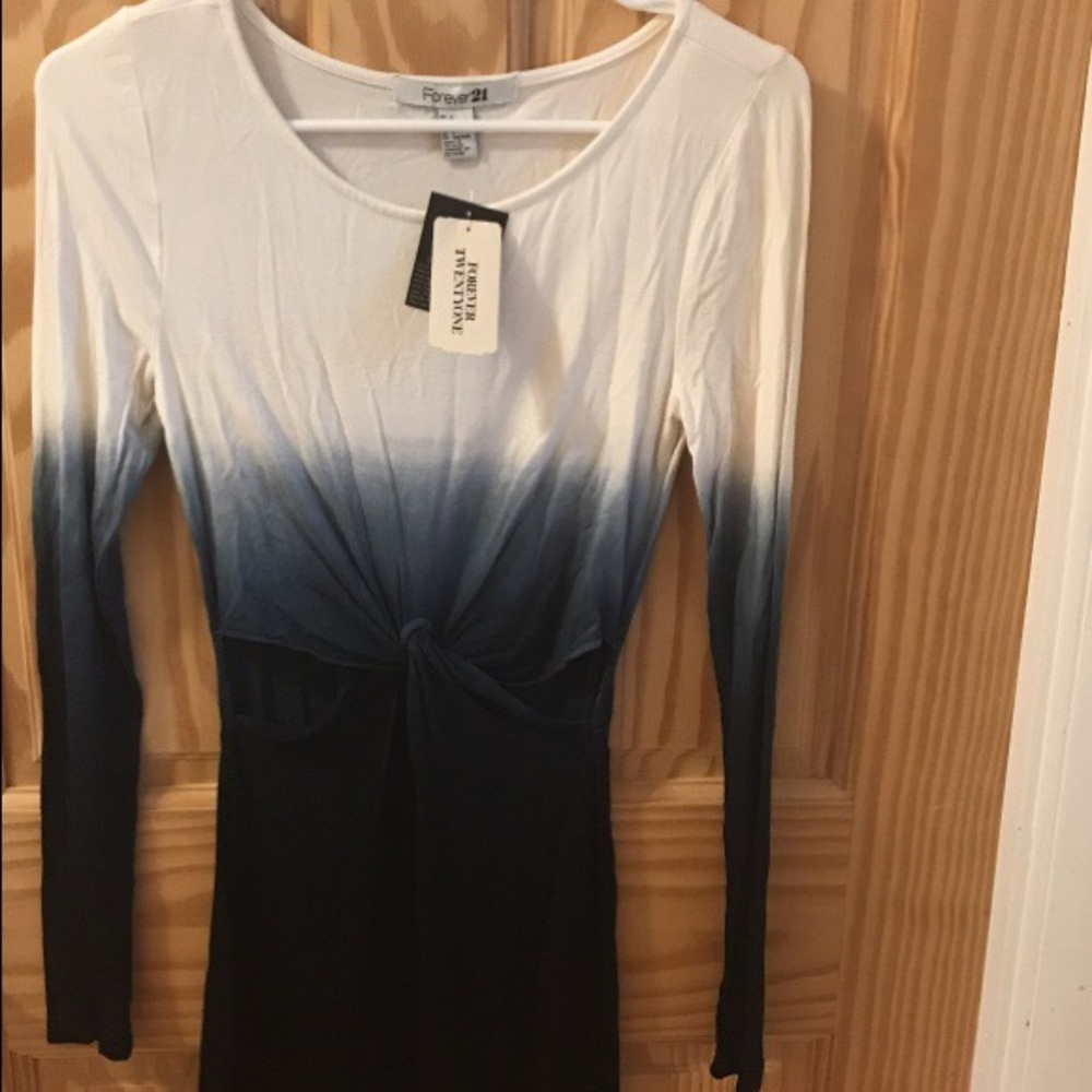 Ombre long sleeve dress