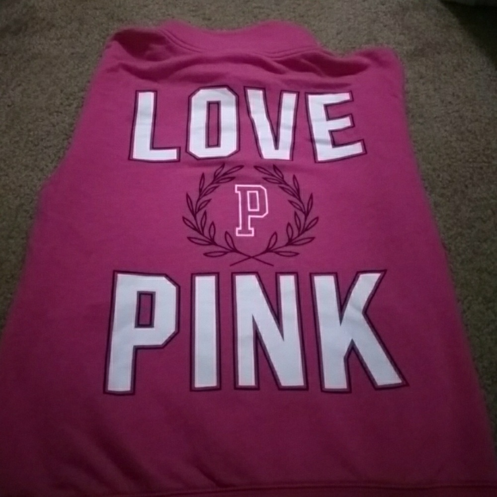 Victorias secret love pink half zip hoodie