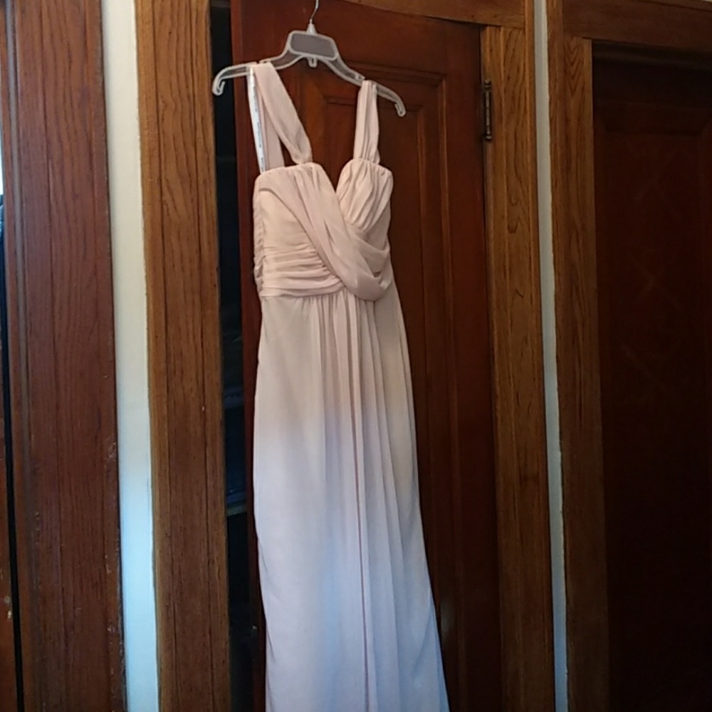 Blush pink bridesmaid dress