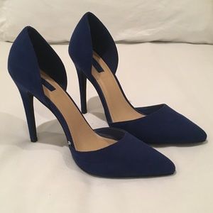 Forever 21 Blue Faux Suede Pump 8.5