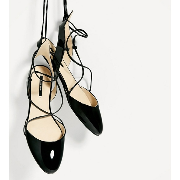 Price Firm Slingback  Lace-Up Ballerinas - Picture 2 of 8