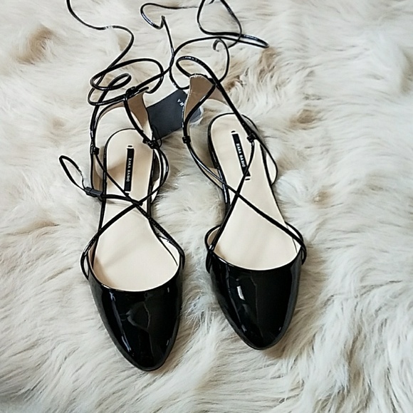 Price Firm Slingback  Lace-Up Ballerinas - Picture 6 of 8