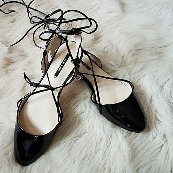 Price Firm Slingback  Lace-Up Ballerinas - Picture 7 of 8