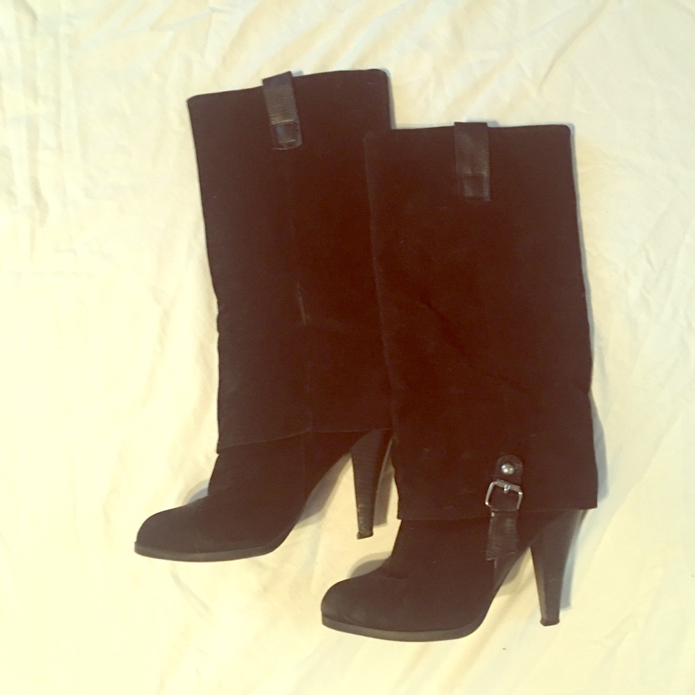 Black suede boots!