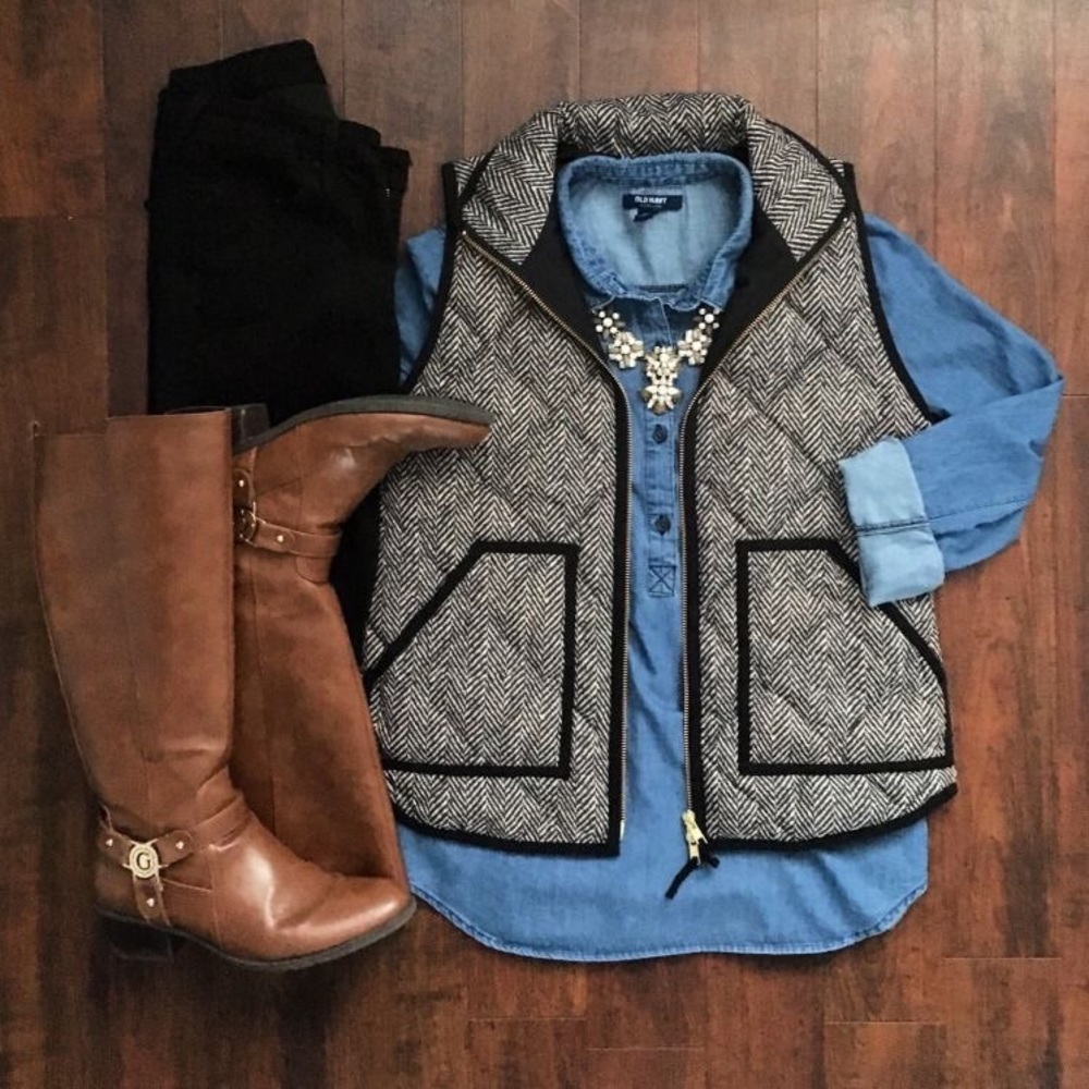 J. Crew Herringbone Excursion Vest - NWOT
