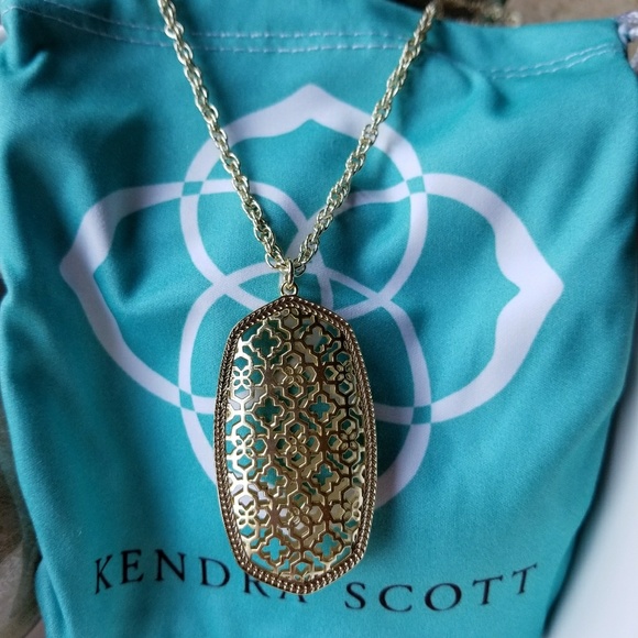 Kendra Scott Jewelry - New Kendra Scott Gold Filigree Rae Necklace