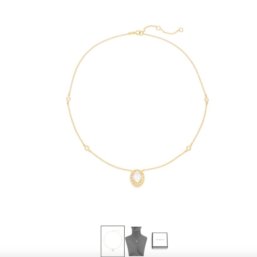 Freida Rothman Quintessential Oval Pavé Necklace