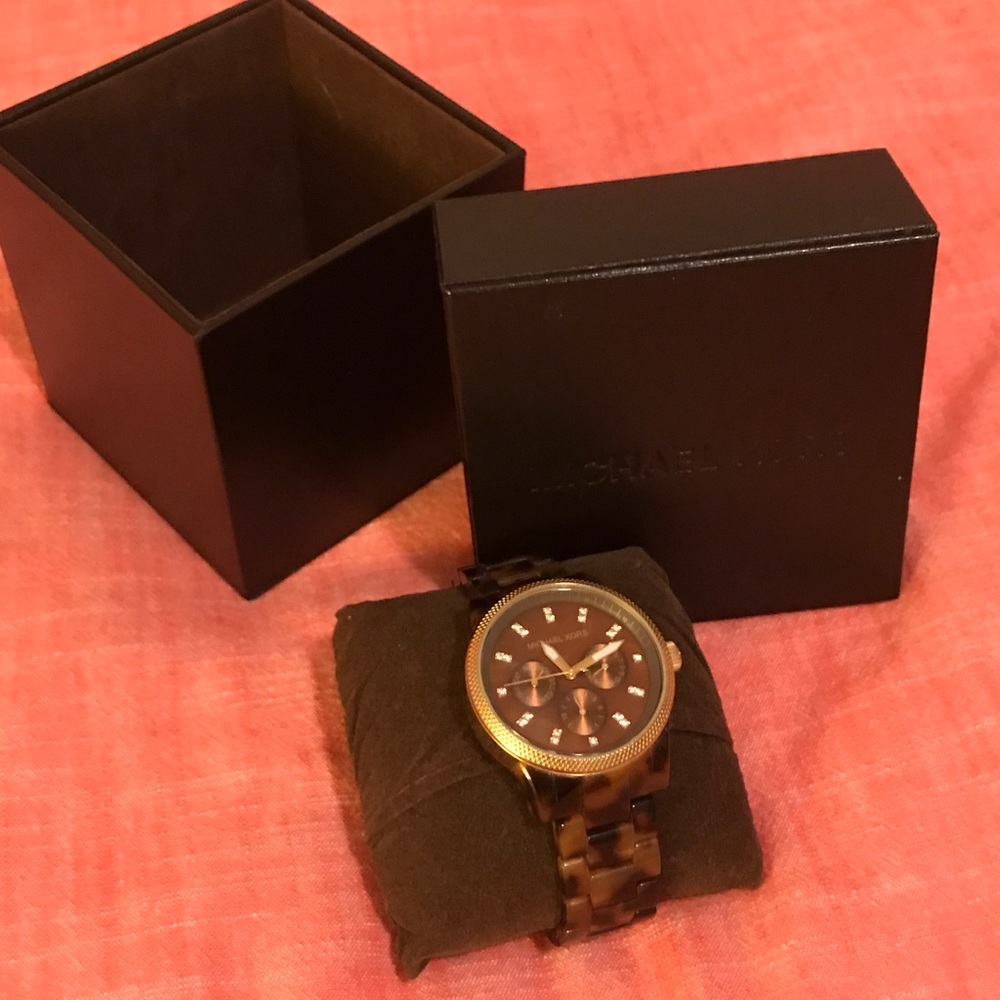 Michael Kors Tortoise Shell Watch Like New in Box