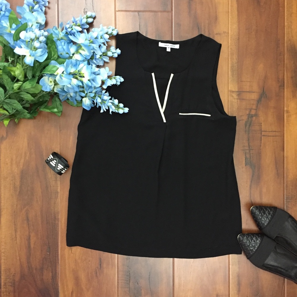 Naked Zebra Black Sleeveless Top