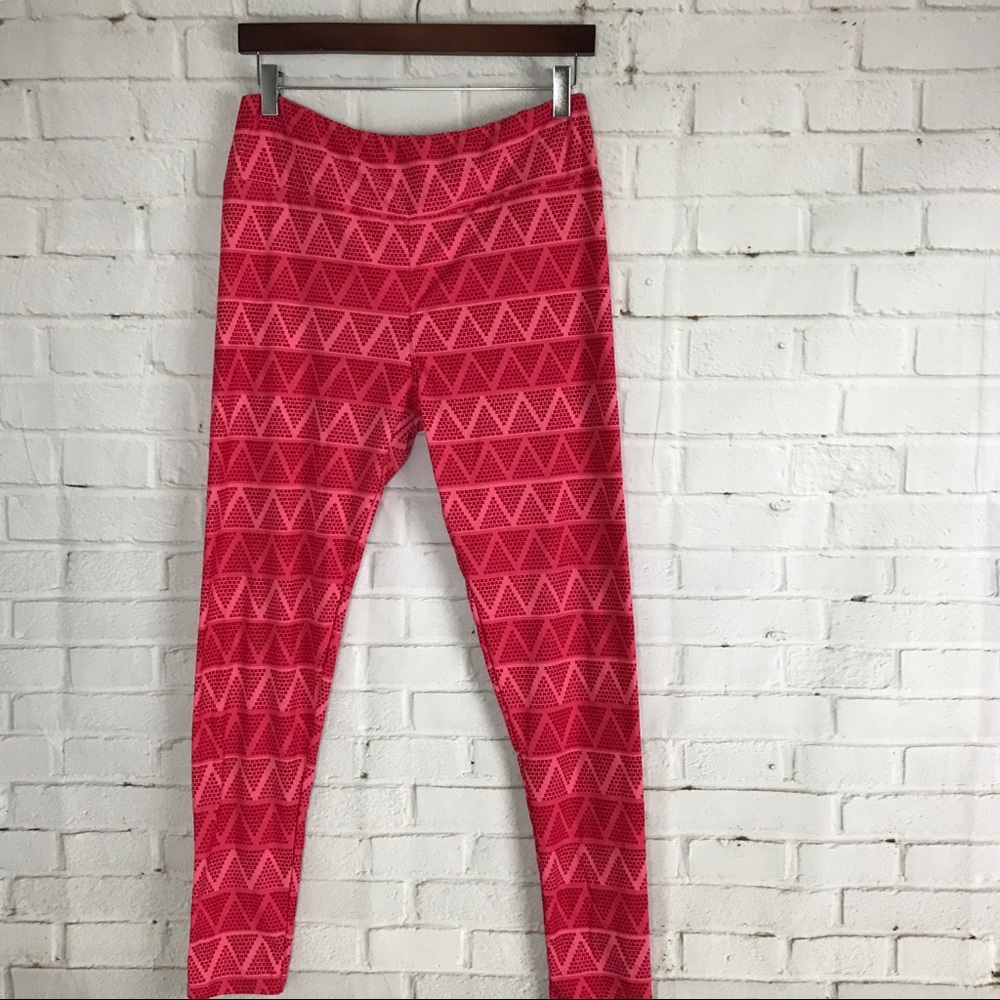 Lularoe TC Tall and Curvy Leggings Pink Red