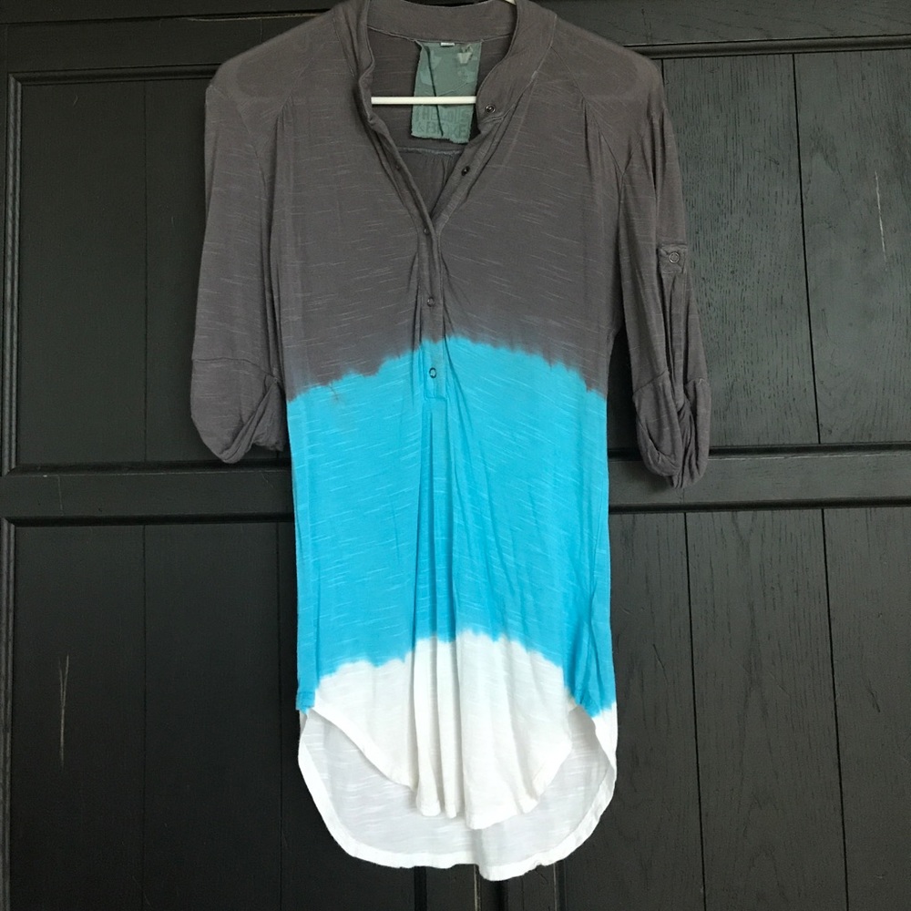 Young Fabulous and Broke Dip Dye Roll Sleeve Top