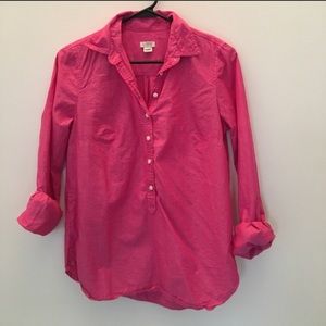J. Crew Pink Popover Shirt
