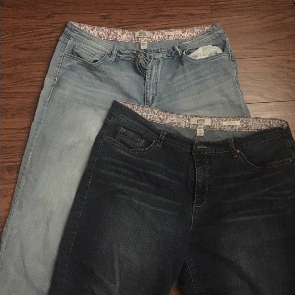 Lot of 2 Vintage America Jeans 14