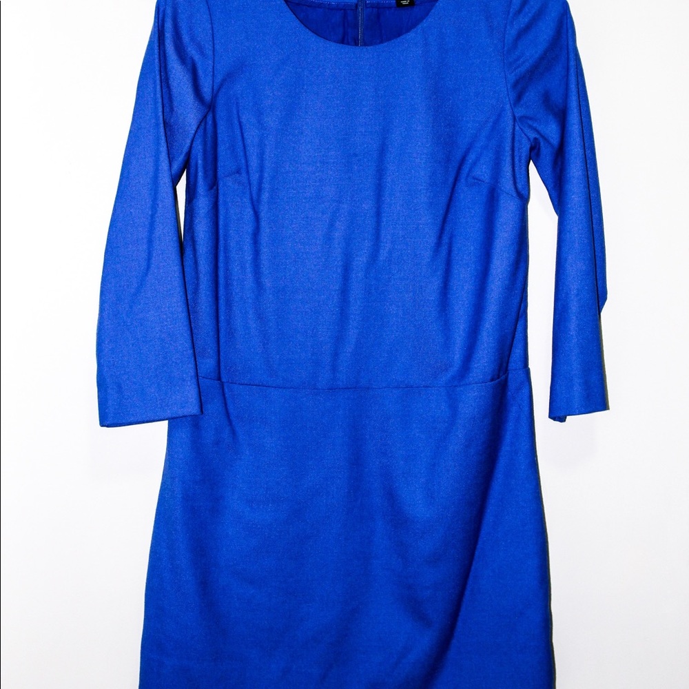 JCREW royal blue 3/4 sleeve dress